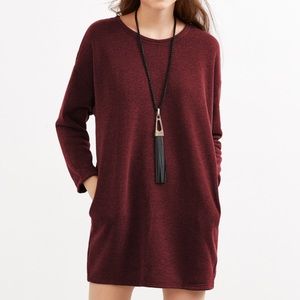 Drop Shoulder Marled Knit Dress